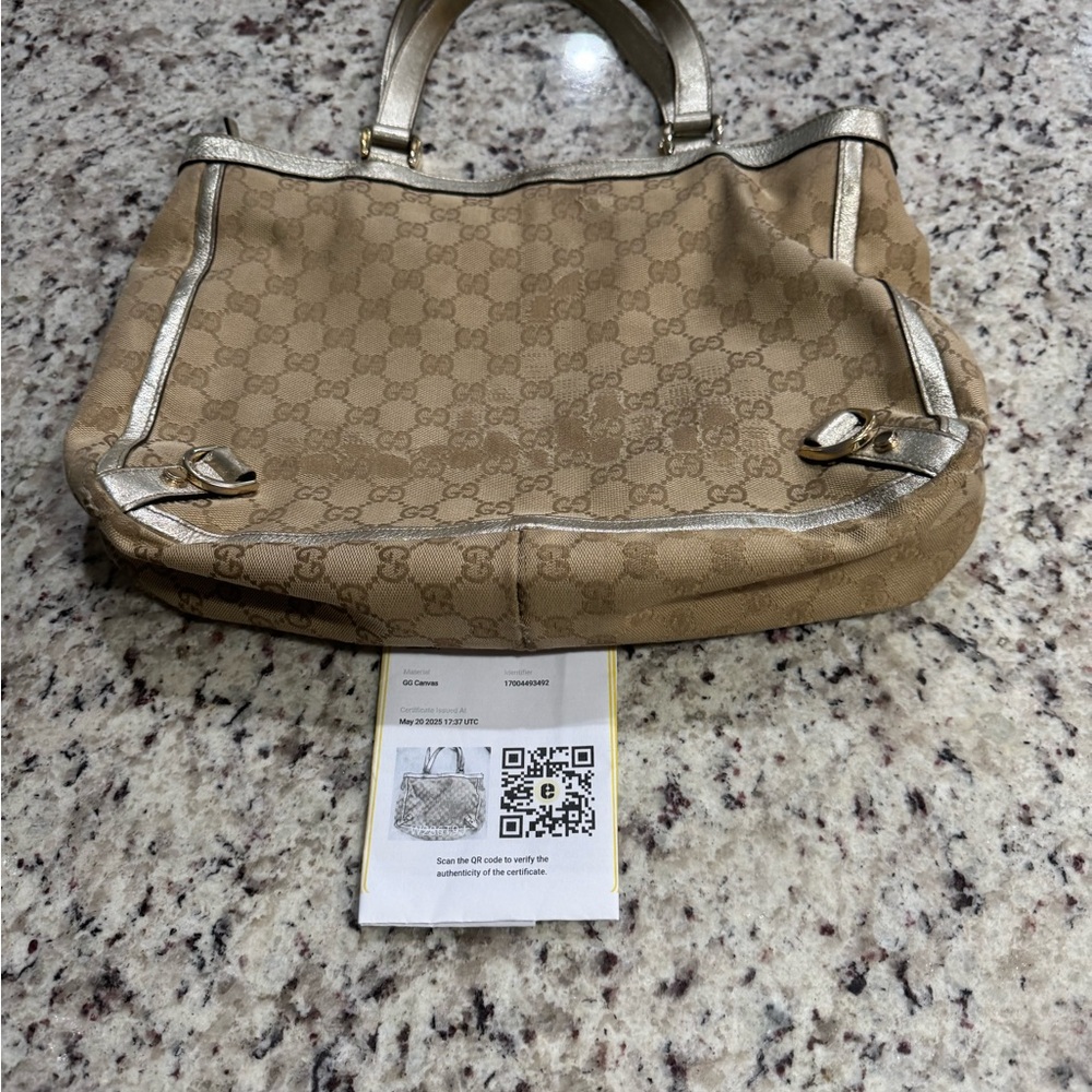 Gucci project GG Canvas Small Abbey Tote w/COA - Picture 2 of 15